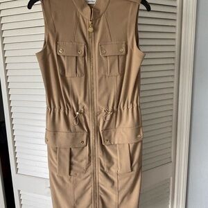 Calvin Klein tan dress